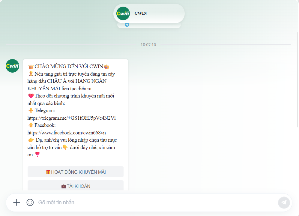 Cách liên hệ chăm sóc khách hàng cwin